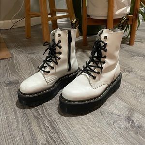 White Platform Doc Martens